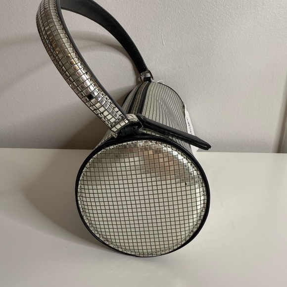 Les Petits Joueur - Emma Disco Handbag - Silver / Black - Picture 8 of 11